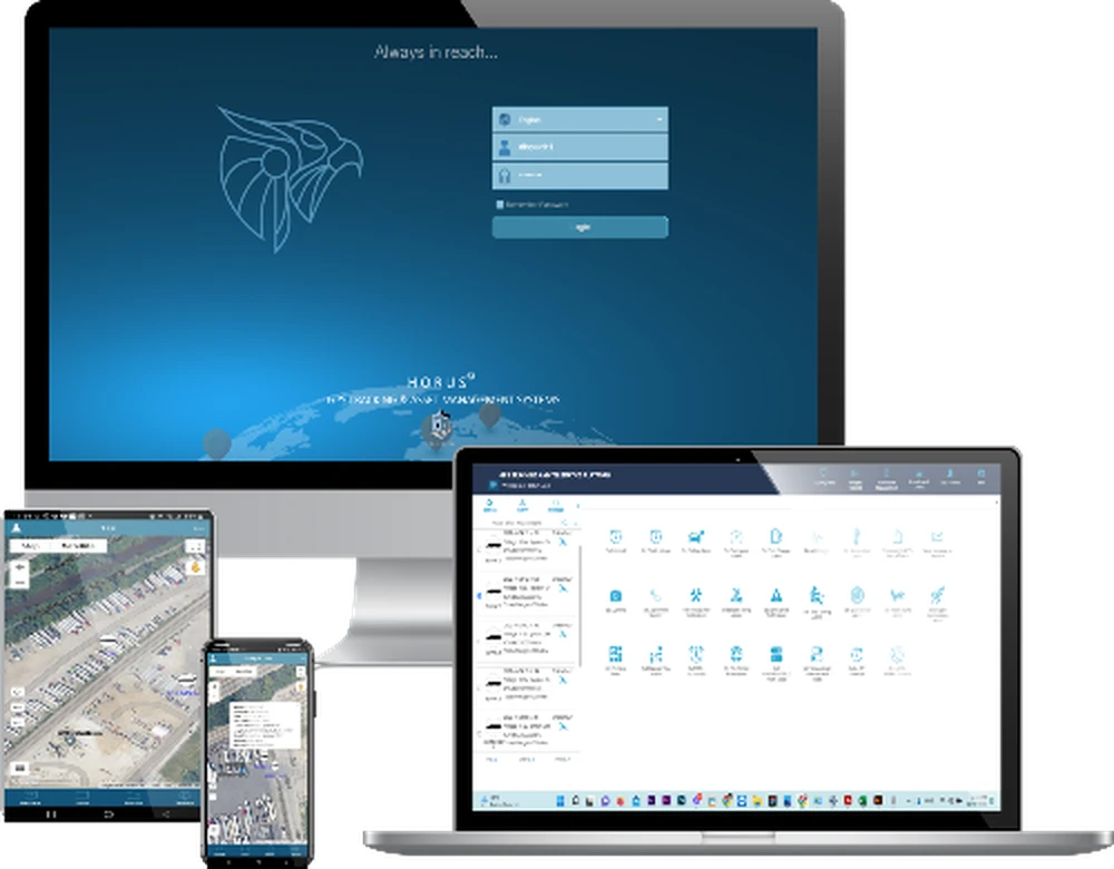 Horus GPS tracking platform on desktop and mobile